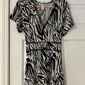 Black and White Zebra Print Dress